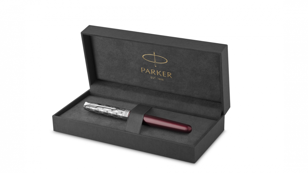 Ручка-роллер Parker Sonnet Premium Refresh RED CT, стержень: F, цвет чернил: black, в подарочной упаковке