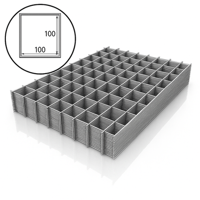 Сварная сетка 100*100 диаметр 3 мм (карта 1000*2000, 10шт)