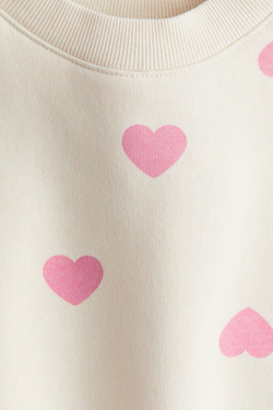 H&M Толстовка с круглым вырезом, светло-бежевый