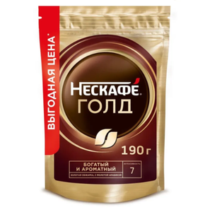 КОФЕ NESCAFE GOLD 190ГР ДОЙПАК
