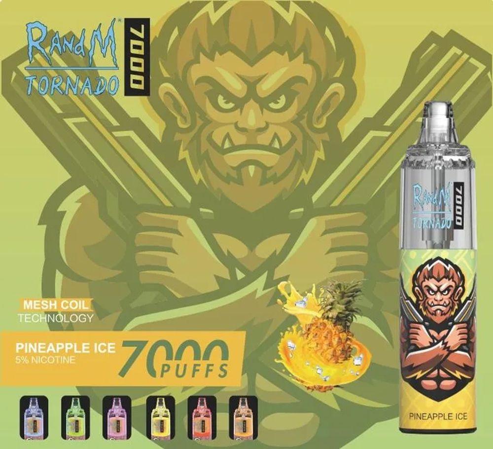 RandM Tornado 7000 - Pineapple Ice (5% nic)