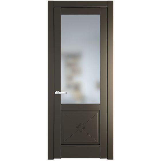 Фото межкомнатной двери эмаль Profil Doors 1.2.2PM перламутр бронза стекло матовое