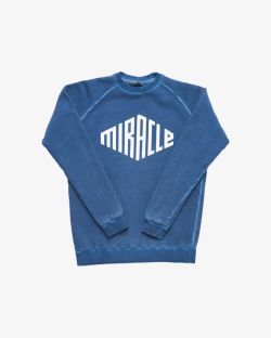 Толстовка White Logo Garment Dye Синий