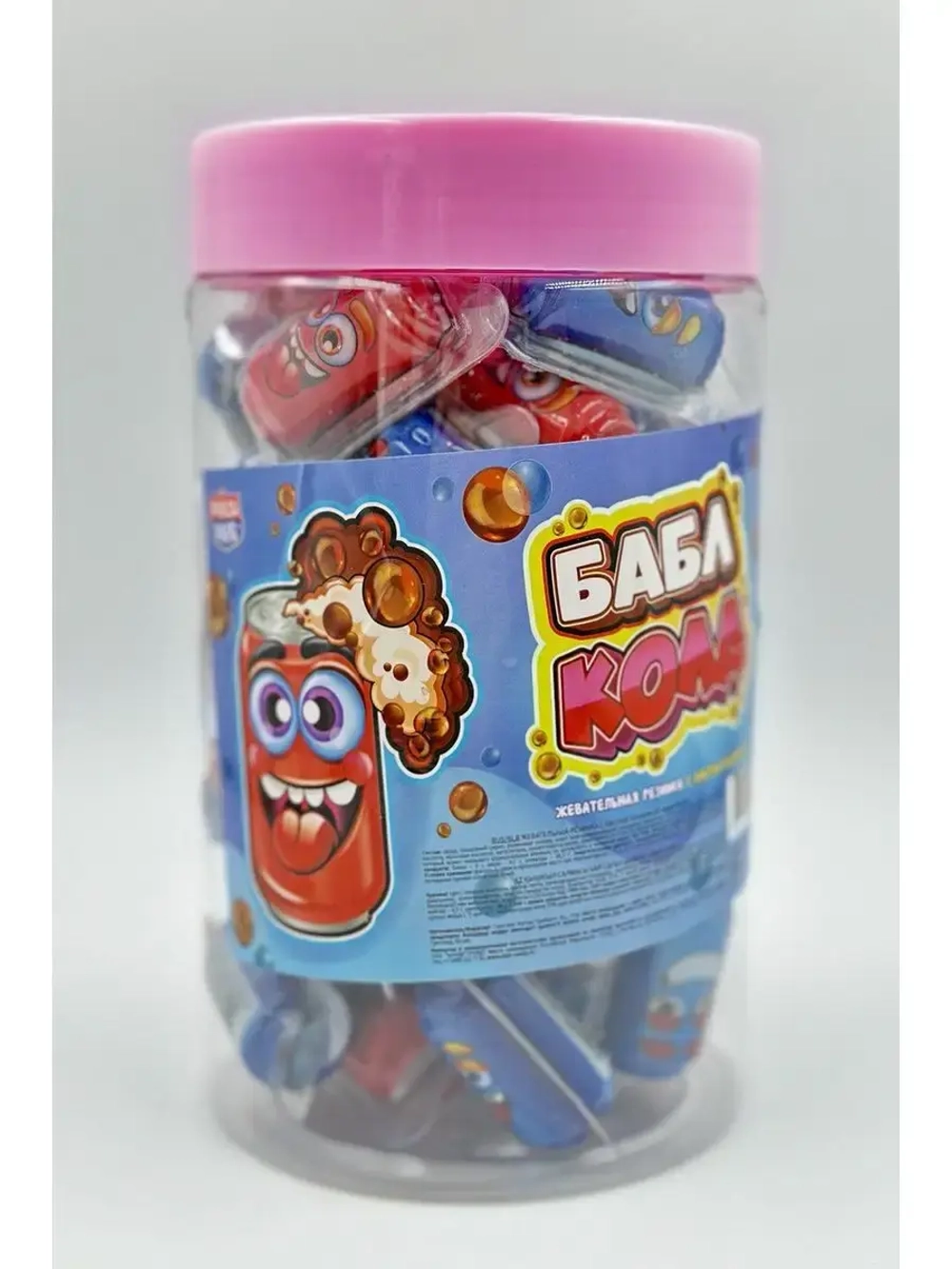 Жевательная резинка бабл кола  с кислoй нaчинкой