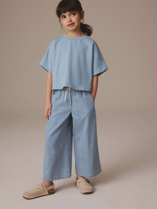 Брюки широкие для девочки Next E89-700, Голубой