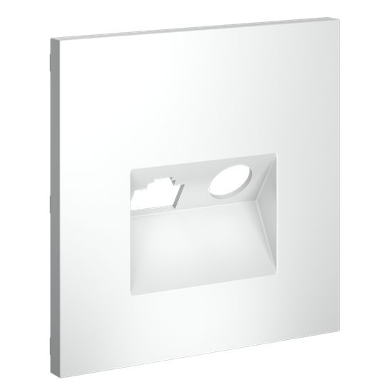 Накладка для розетки TV+RJ45 кат. 6, S70 (белый матовый)