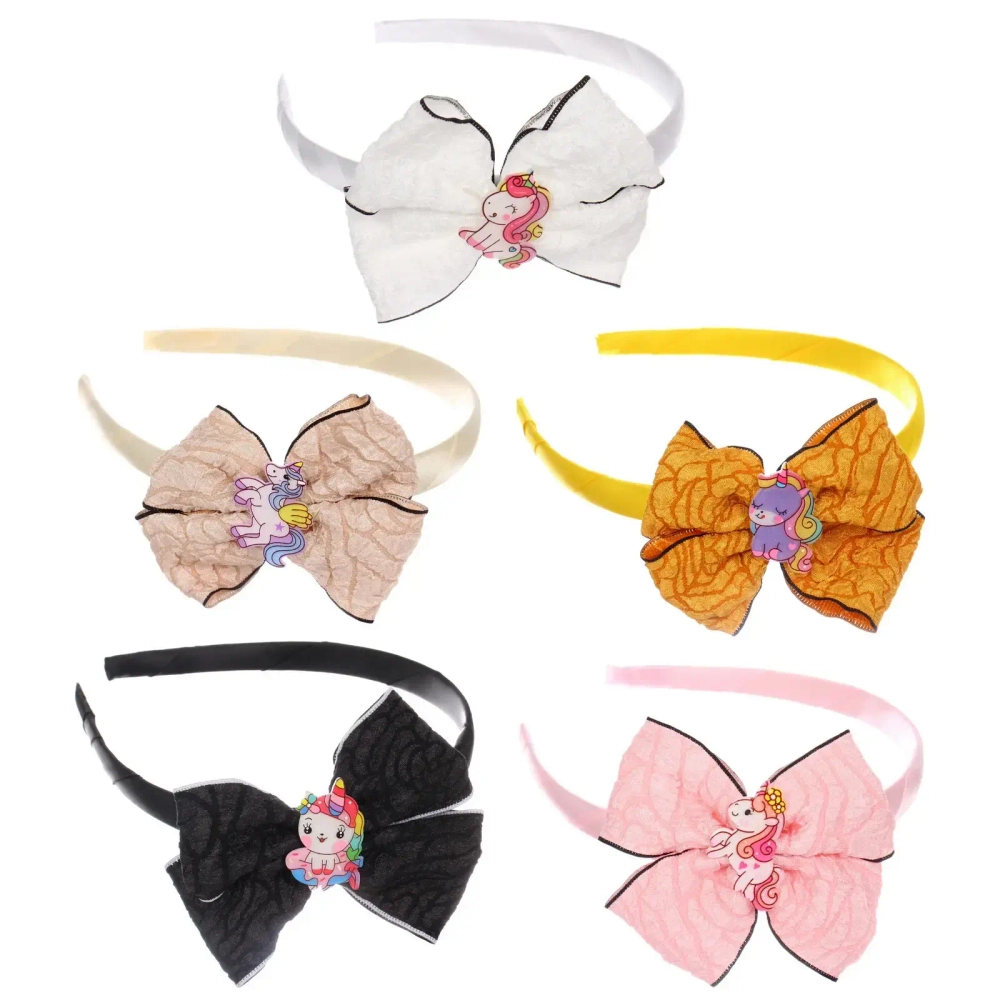 Ободок для волос детский на блистере «РОЗОВОЕ ОБЛАКО», единорожек, микс 6 цветов, 1см