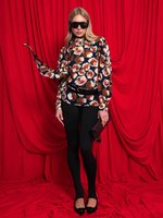 Блуза Кашне (синий/охра)