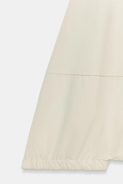 ZARA БРЮКИ-БАГГИ ИЗ НЕЙЛОНА, СВЕТЛО-ПЕСОЧНЫЙ