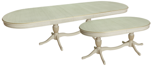 Стол обеденный Юкка (дуб/тон 1 с золотой патиной/ножка Люкс-1) 105х170(215/260/305)