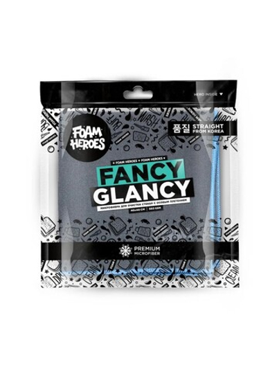 Foam Heroes Fancy Glancy микрофибра для очистки стекол с особым плетением 40х40см, 560г/м2