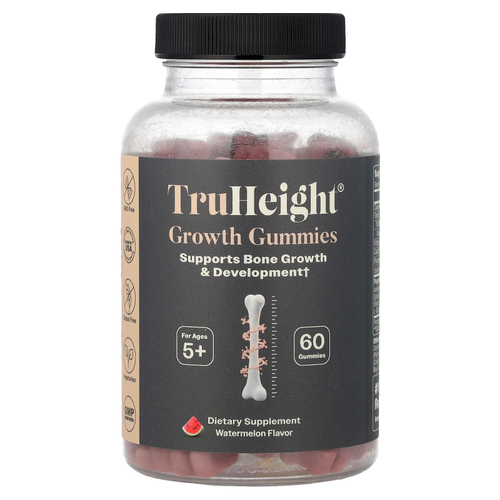 TruHeight, Growth Gummies, мультивитамины, для детей от 5 лет, со вкусом арбуза, 60 жевательных таблеток