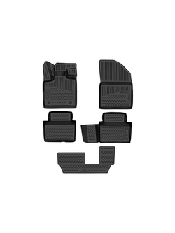 Коврики в салон для EXEED VX 2021-, Кроссовер, 5шт. (Повышенная устойчивость, повышенная износостойкость) FORMAT.3DAN0020210K
