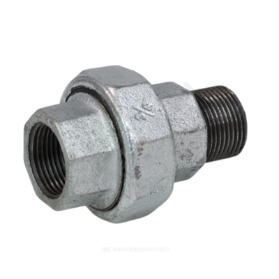 Соединитель прямой американка чугун оц Ду 40 (1 1/2") ВР/НР Fittex PLUS