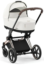 Коляска Cybex Priam IV Rosegold complete Cloud G Ocean Blue Plus Base G 3 в 1 Off White