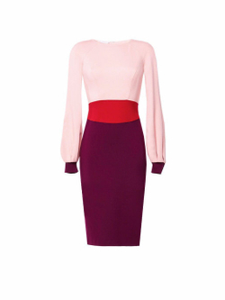 Платье с отрезным лифом розово-фиолетовое 07-01-19FW