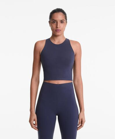 Oysho Майка Compressive, темно-синий