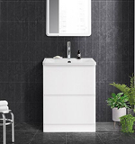 Тумба напольная с раковиной BelBagno ALBANO-600-2C-PIA-BL Bianco Lucido, раковина BB600/455-LV-MR-ALR