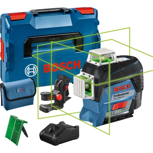 Лазерный нивелир GLL 3-80CG+BM1+12V+L-BOXX BOSCH 0601063T00