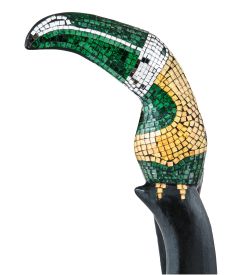 23-006-02 Статуэтка «Тукан» дерево+стекл.мозаика 60 см