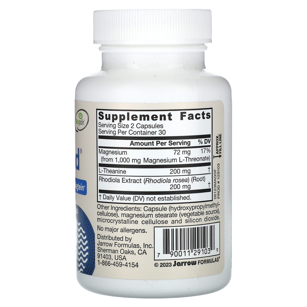 Jarrow Formulas, Vegan MagMind, Stress Resistance, 60 растительных капсул