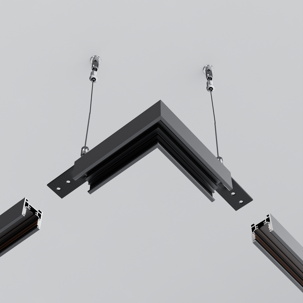 Коннектор угловой накладной низкопрофильный Maytoni Exility TRAM034CL-41B