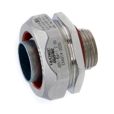Взрывозащищенная Ex e муфта металлорукав-коробка. DN40 мм. M40х1,5.Нержавеющая сталь AISI 316L. IP66/67