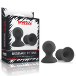 Черные силиконовые присоски на соски Bondage Fetish Silicone Comfort Nipple Suckers (Цвет: черный)