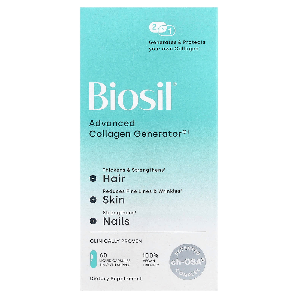 Biosil, Advanced Collagen Generator®, 60 капсул с жидкостью