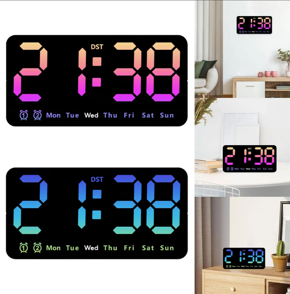 Часы настольные LED MIRROR NO.: 5538-B Blue