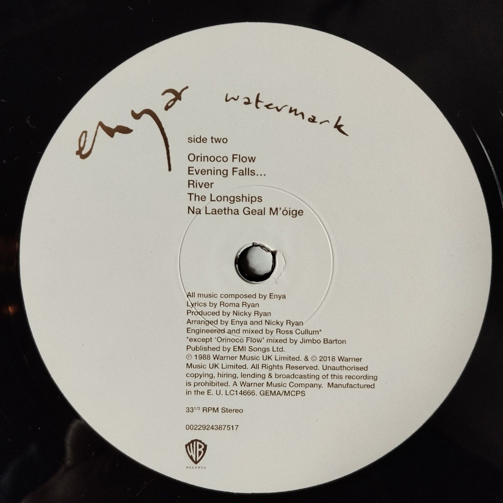 Винтажная виниловая пластинка LP Enya Watermark (EU 2018)