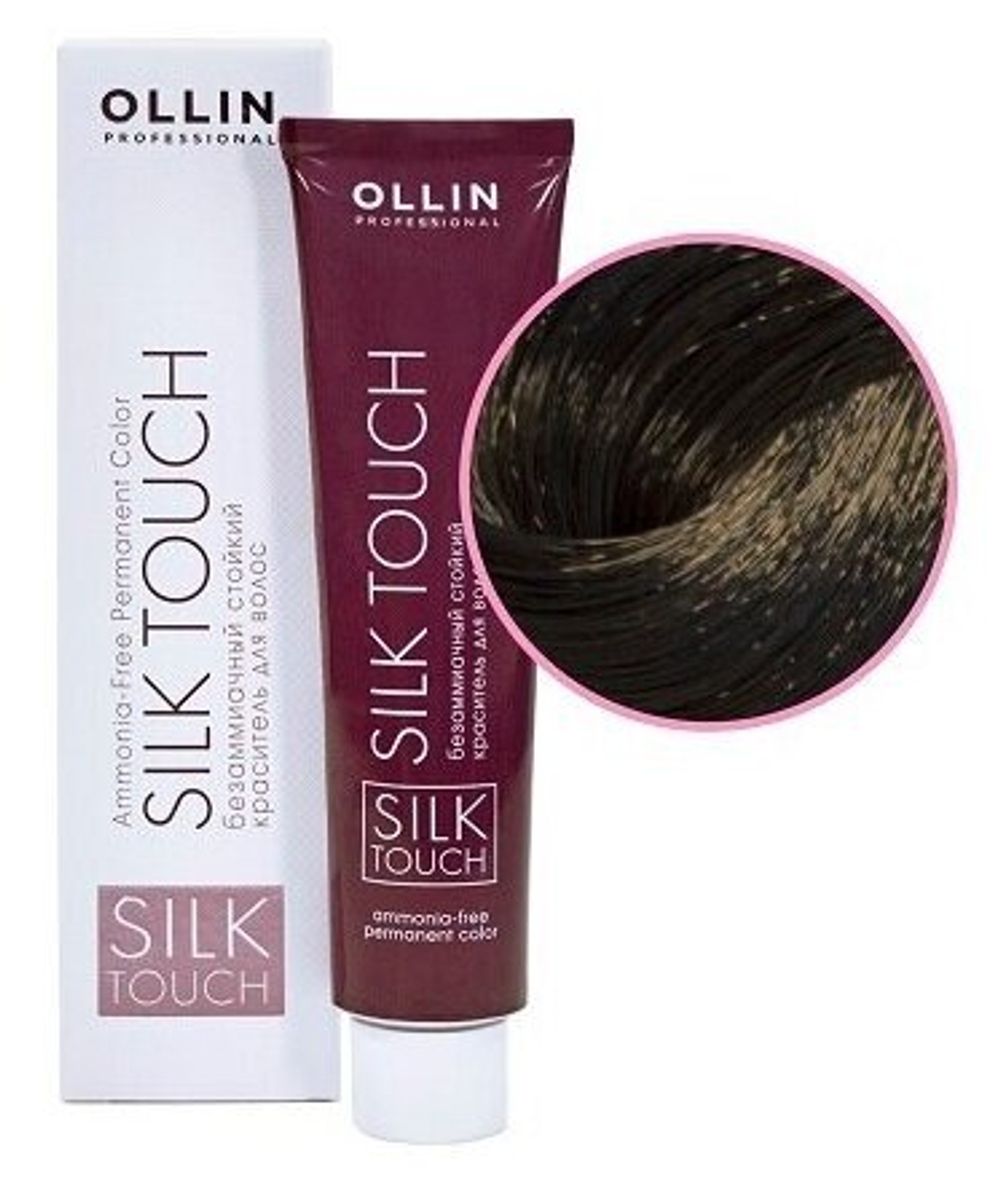 OLLIN SILK TOUCH 5/09 светлый шатен прозрачно-зеленый 60мл Безаммиачный стойкий краситель для волос