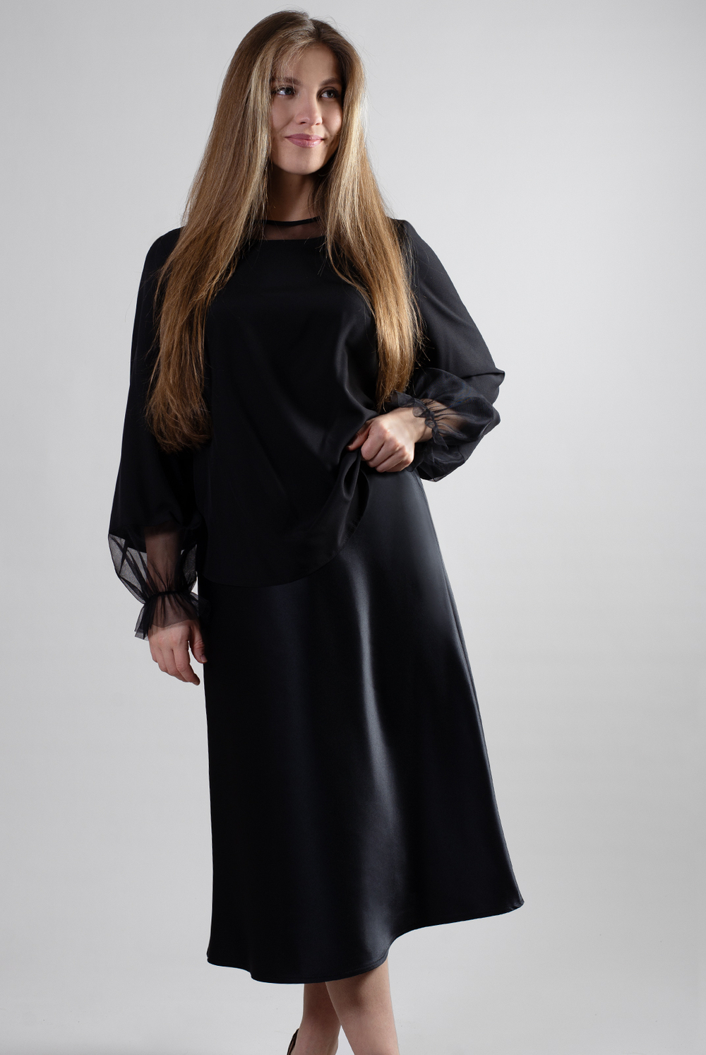 Юбка женская 4147АПБ, черный #508Чер014147АПБ