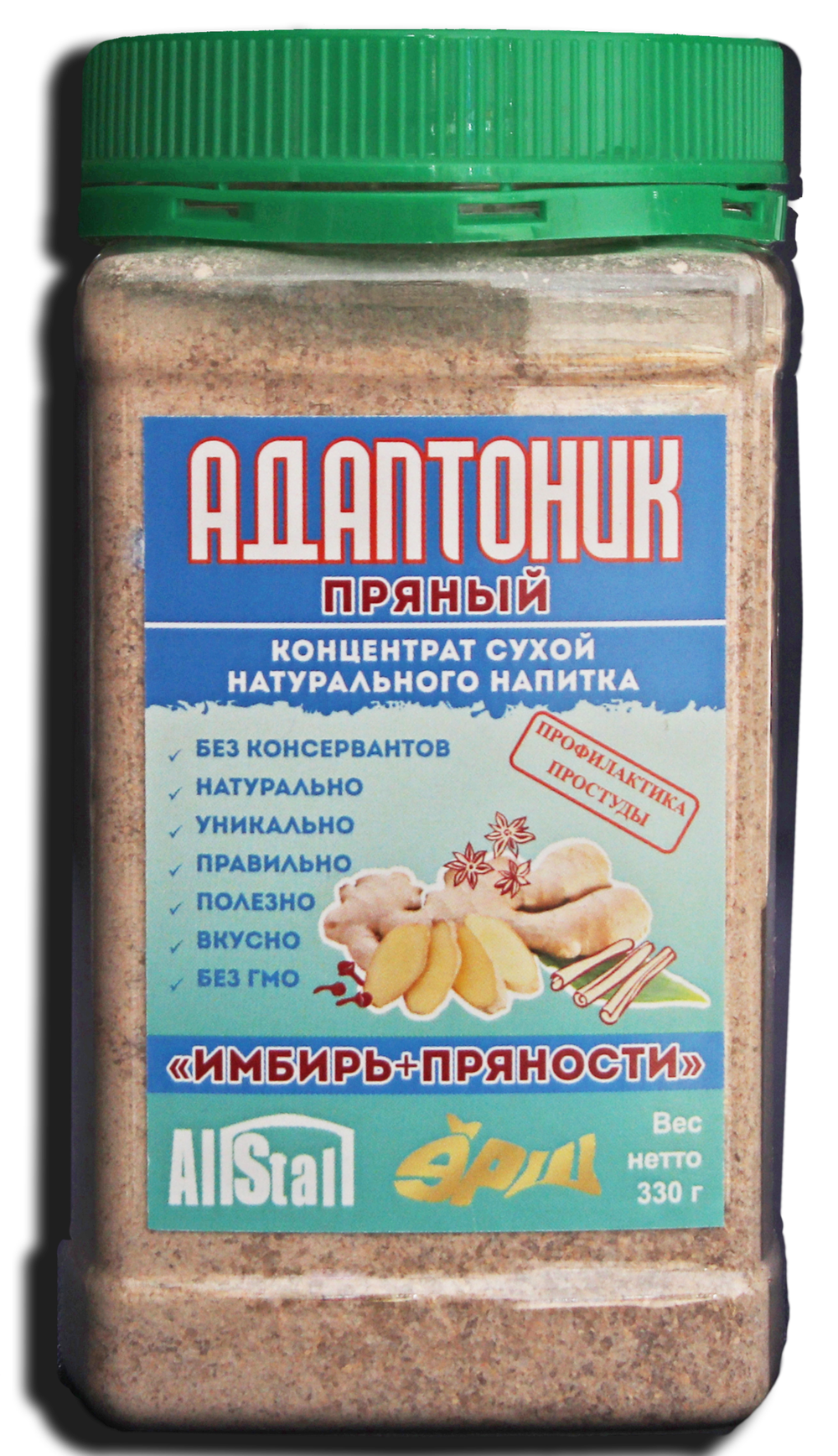 Адаптоник пряный Имбирь+Пряности в ПЭТ-банке 330 г