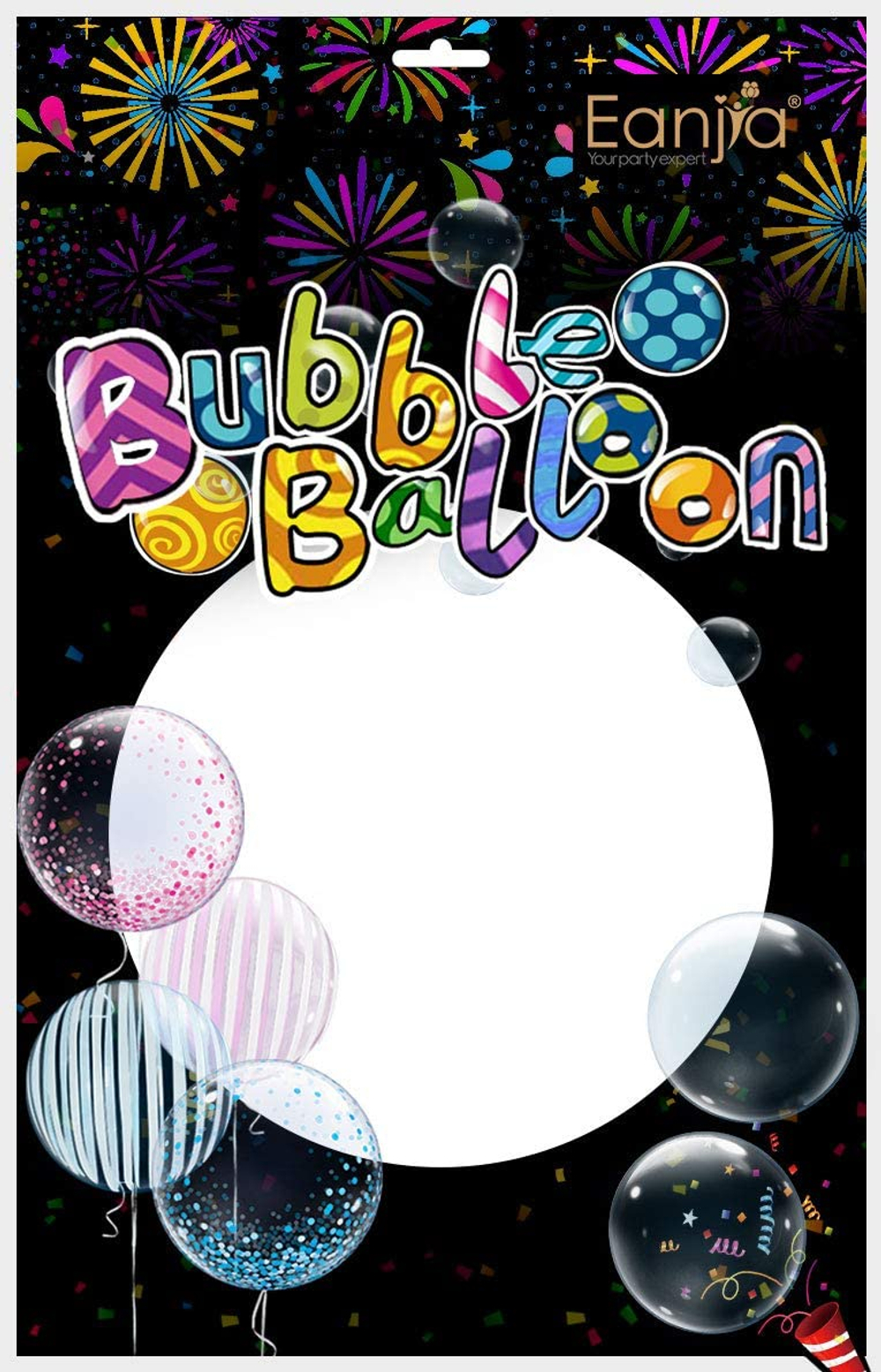 Сфера 30" Deco Bubble (черная упаковка), Прозрачный, Кристалл Fl