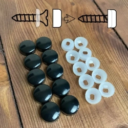 Заглушка , декоративный колпачок на саморез Черный 10 шт.