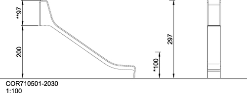 Горка. 2.0 м, ширина 0.5 м