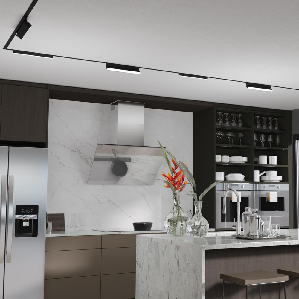 359074 SHINO NT23 178 черный Трековый светильник для низковольтного шинопровода IP20 LED 18W 48V 4000K 1080Лм SMAL