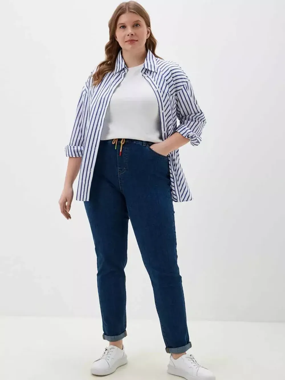 Джинсы на резинке больших размеров