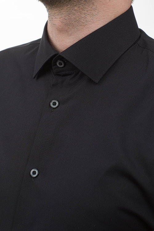 Сорочка мужская VESTER длинный рукав, цвет черный, хлопок/пэ