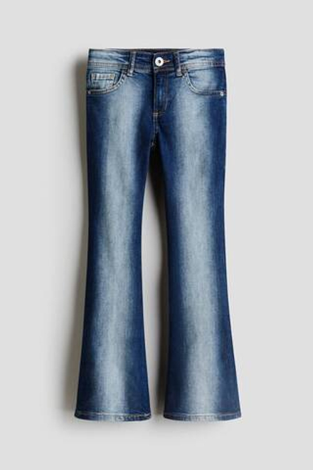 H&M Джинсы Flared Leg с заниженной талией, светло-синий