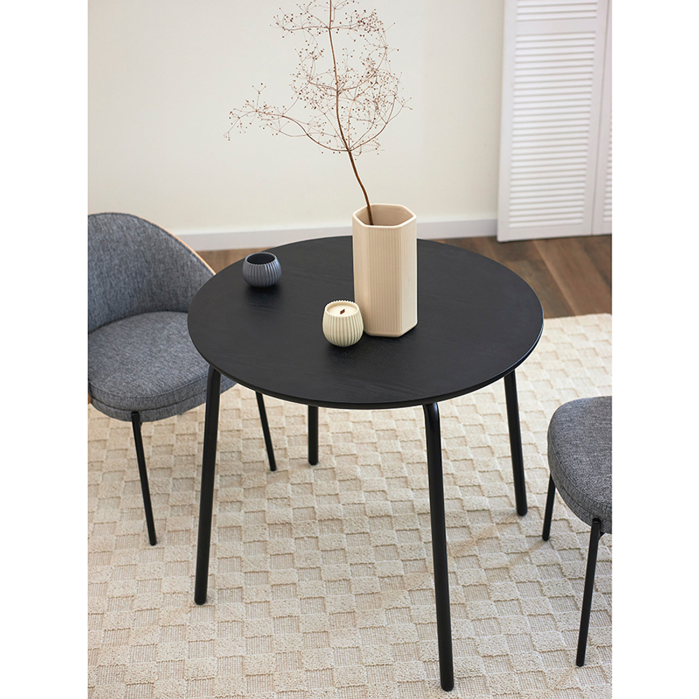 Стол обеденный Round, 90 см, черный