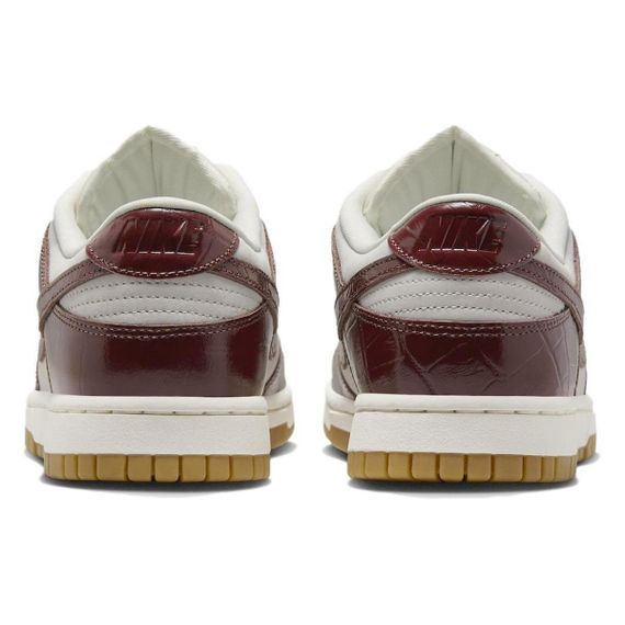 Кроссовки NIKE Dunk для скейтборда Низкие, но красно-коричневые Белые женские