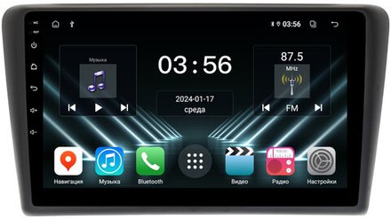 Магнитола для Skoda Rapid 1 2012-2020 (рамка тип 1) - FarCar DX9-9580F1 монитор 9" IPS на Android 13, 4+64Гб, CarPlay