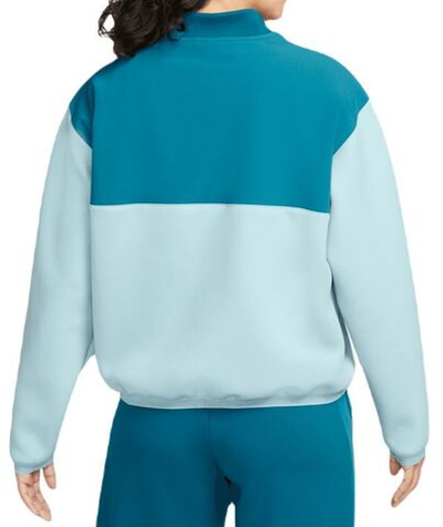 Женская Кофта теннисная Nike Court Dri-Fit Heritage 1/2-Zip Tennis Jacket - ocean bliss/green abyss