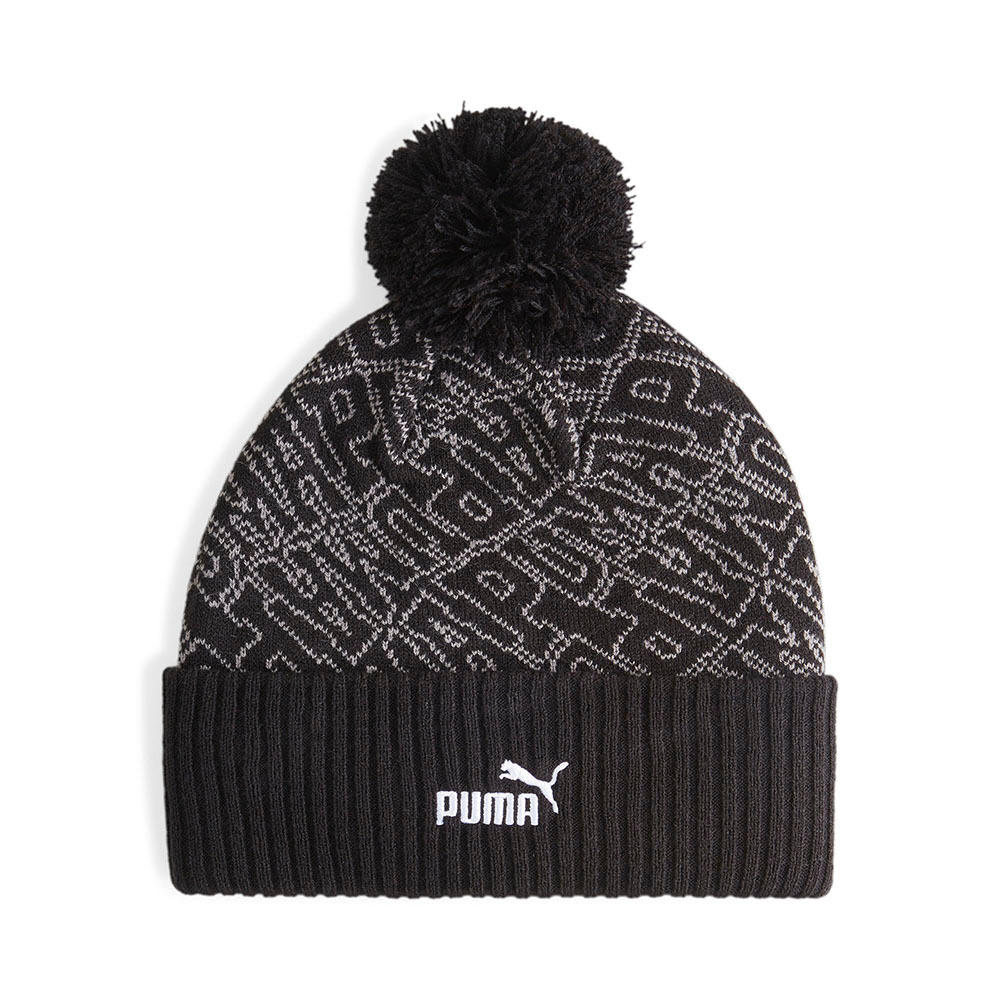 Шапка PUMA ESS Pom Beanie, 02546901, черно-белый