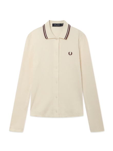 Женская Рубашка Button-through Rib Polo