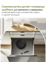 Сковорода "Мечта" Гранит со съемной ручкой от 18 до 30 см