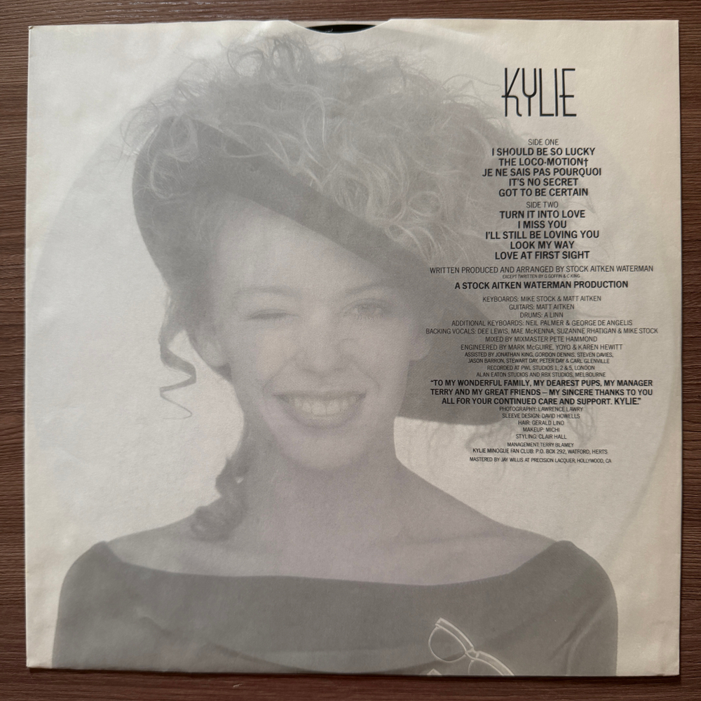 Kylie Minogue ‎– Kylie (США 1988г.) Т