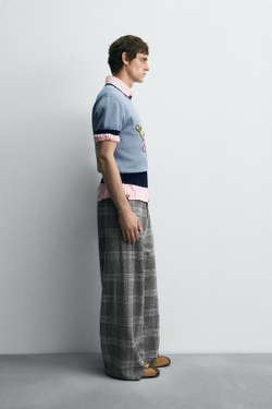 ZARA HARRY LAMBERT X DISNEY ТРИКОТАЖНАЯ ФУТБОЛКА DONALD DUCK, СИНИЙ